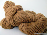 Organic Oak Brown Hand Spun Pure Chilean Araucana Wool Knitting Handmade Yarn