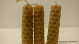 3 Natural Beeswax Candles - Mini Candle - Chilean Bees Wax Small natural Scented