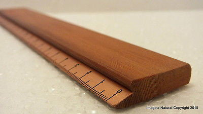 Luxury Wooden Ruler Copper measure Handmade Chilean Rauli Ruler Executive design - Imagina Natural