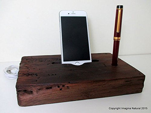 Buy Dock Stand Smartphone iPhone Desk Organizer Printed in Wood