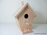 Wooden Natural handmade birdhouse and Nestbox - Un painted - Non Toxic - Bird Box - Ready to Decorate or Ready to use!