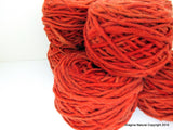 Limited Edition Handspun Hand dyed yarn Bulky Chilean Wool Knitting Multicolour Araucania Chunky Skein Red -Orange 100g 3.5oz