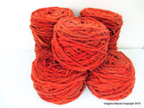 Limited Edition Handspun Hand dyed yarn Bulky Chilean Wool Knitting Multicolour Araucania Chunky Skein Red -Orange 100g 3.5oz - Imagina Natural