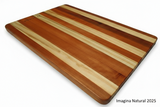 Raulí and Pine Serving Board, Handmade in Chile, Beeswax Finish