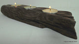 Free Shipping Beautiful New Handmade oak Driftwood 3Tea light Candle Holder Made from Reclaimed Native Chilean Wood. Candelabra, Tealight