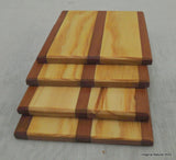 Gorgeous coasters made on chilean red rauli wooden stripes free shipping.