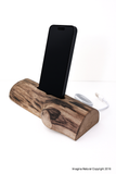 Handmade Driftwood iPhone Charging Dock | Made to Order | Reclaimed Wood Stand (Fits Latest iPhone)