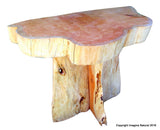 Cypress Handmade Tree Slab Wall Accent Table - Rustic Chilean Log Table - Imagina Natural