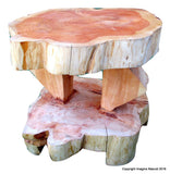 Double Level Cypress Tree Trunk Handmade Coffee Table - Free Shipping