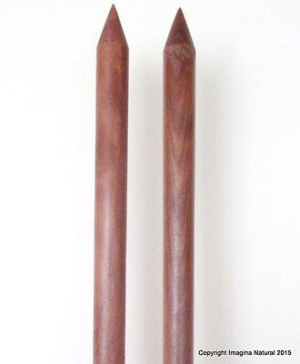 Jumbo Giant Thickness Chile Oak Knitting Needles Chunky Custom 40mm wide x 25cm - Imagina Natural