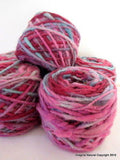 100% Pure Natural Chilean Wool Yarn, Handmade Knitting Hand Dyed Skein Araucania (Multicolour Pink Lilac Grey) - Imagina Natural