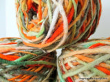 100% Pure Natural Chilean Wool Yarn handmade 100g knitting Orange Green Red Wool