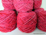 100% Pure Chilean Wool Yarn handmade 100g knitting Red Pink Mix Araucania - Imagina Natural