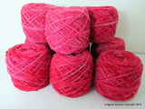 100% Pure Chilean Wool Yarn handmade 100g knitting Red Pink Mix Araucania - Imagina Natural
