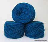100% Pure Natural Chilean Wool Yarn, Handmade Knitting Hand Dyed Skein Araucania (Dark Blue)