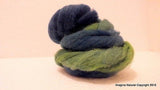 50g Blue Multicolour Roving Corriedale Wool Handmade Spinning Felting Araucania