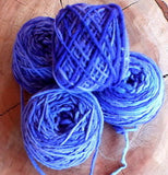 100% Pure Natural Chilean Wool Yarn, Handmade Knitting Hand Dyed Skein Araucania (BLue Mix)