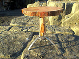 Unique Reclaimed Wood Driftwood Rustic Slab Coffee Table Art handmade Iron Base