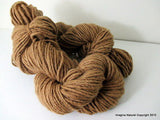Organic Oak Brown Hand Spun Pure Chilean Araucana Wool Knitting Handmade Yarn - Imagina Natural