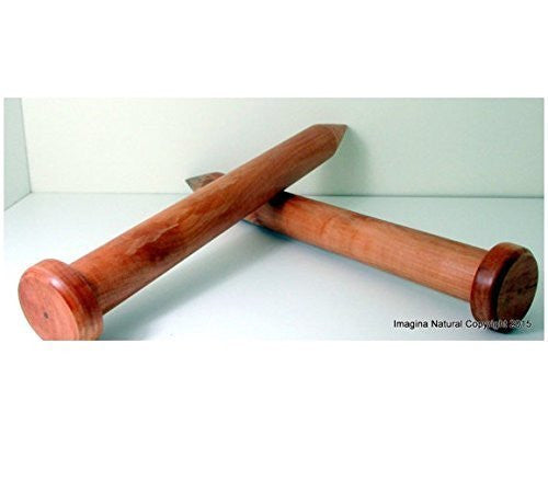 Jumbo Giant Thickness Chilean Rauli Wooden Knitting Needles Chunky Size 35 20mm wide x 40cm - Imagina Natural