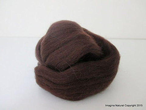 Free Shipping Brown Grey Handmade Merino Roving Wool Hand Spinning Felting Fibre Araucania Craft Art Chilean Knitting Chunky 18 Micron - Imagina Natural