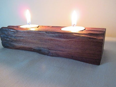 Beautiful New Handmade Rauli Driftwood Tea light Candle Holder Made from Reclaimed Native Chilean Wood. Candelabra, Candlestick, Tealight - Imagina Natural