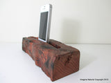 Tsunami Wood iPhone Stand Wooden iPhone Docking Station Rauli Reclaimed Wood iPhone Dock Wooden iPhone Cable holder Iphone 3 4 5 6 also Ipad - Imagina Natural