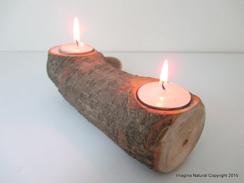 Teak Wood Candle Holders - Lumina Small Candle Holder