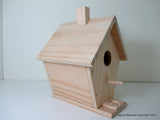 Wooden Natural handmade birdhouse and Nestbox - Un painted - Non Toxic - Bird Box - Ready to Decorate or Ready to use!