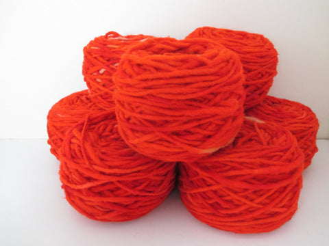 Knitting Multi Colored Yarn Orange Red Stock Photo 158911955