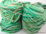 Limited Edition Handspun Hand dyed yarn Bulky Chilean Wool Knitting Multicolour Araucania Chunky Skein Green Light Green100g 3.5oz